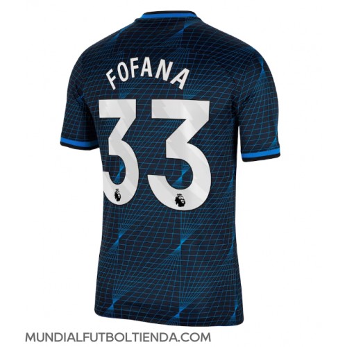 Camiseta Chelsea Wesley Fofana #33 Segunda Equipación Replica 2023-24 mangas cortas
